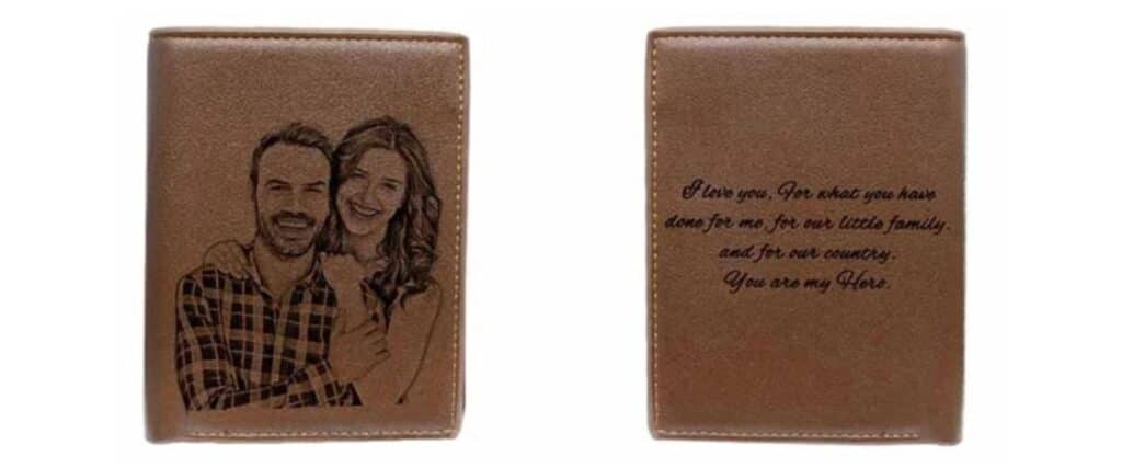 Engraved Leather Wallet