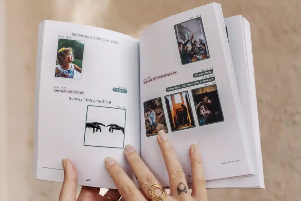 Print messages as a memory book